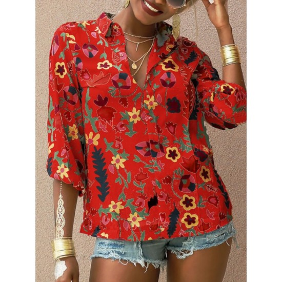 Women Printing Long Sleeve Shirts