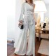 Jumpsuit Patchwork High Waist Solid Color One Shoulder Streetwear Party Street Regular Fit Long Sleeve Black White Blue S M L Summer