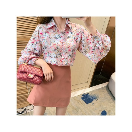 Fall Sweet Style Printing Long Sleeve Blouse