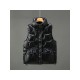 Designer Solid Black Winter Sleeveless Down Coats